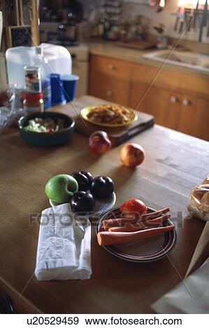 Kitchen table View Large Photo Image Stock Photo - Kitchen table. Fotosearch