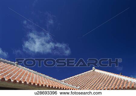 Red tiled roof View Large Photo Image Stock Photograph - Red tiled roof. Fotosearch