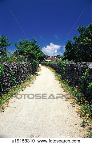 Road and stone wall View Large Photo Image Stock Image - Road and stone wall. Fotosearch