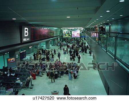 Stock Image - Busy airport terminal. Fotosearch