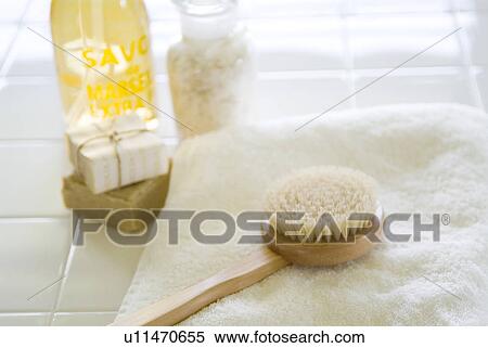 Body brush and soaps View Large Photo Image Stock Photography - Body brush and soaps. Fotosearch