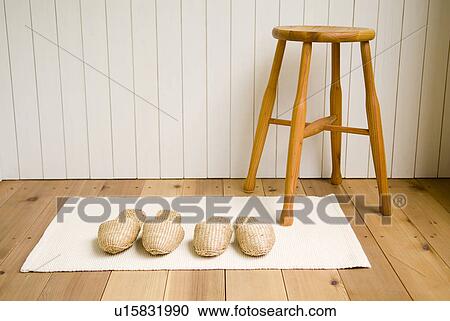 Slippers on mat View Large Photo Image Stock Image - Slippers on mat. Fotosearch