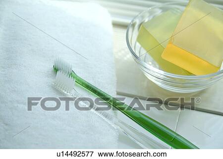 Toothbrushes and soaps View Large Photo Image Stock Photo - Toothbrushes and soaps. Fotosearch