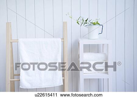 Towel on rack View Large Photo Image Stock Image - Towel on rack. Fotosearch