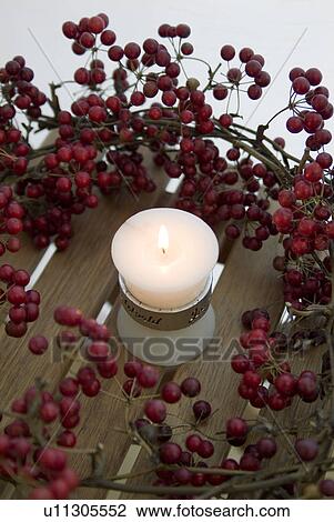 Christmas candle and wreath View Large Photo Image Stock Image - Christmas candle and wreath. Fotosearch