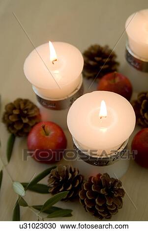 Christmas candles View Large Photo Image Stock Image - Christmas candles. Fotosearch