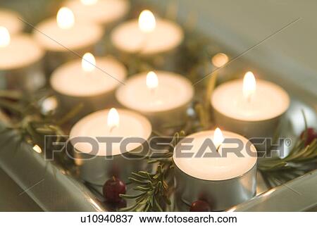 Stock Photo - Christmas candles. Fotosearch