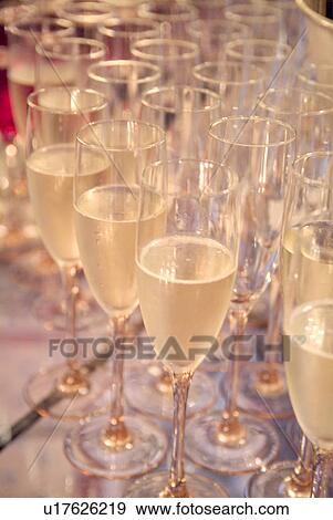 Stock Photo - Glasses of champagne. Fotosearch
