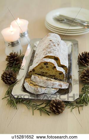 Slices of stollen View Large Photo Image Stock Image - Slices of stollen. Fotosearch