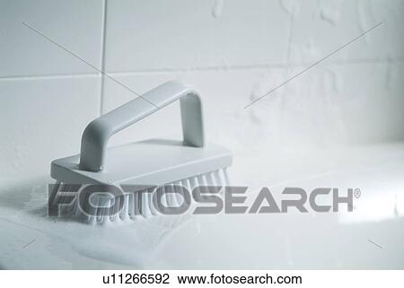 Cleaning brush in bathroom View Large Photo Image Stock Image - Cleaning brush in bathroom. Fotosearch