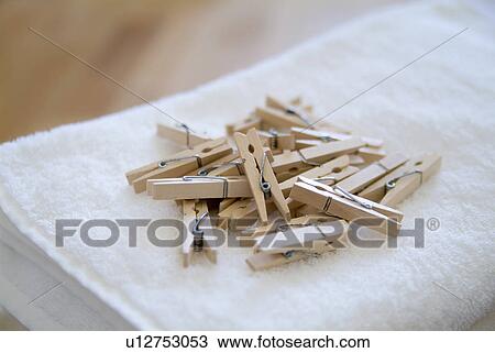 Clothespins and towel View Large Photo Image Stock Image - Clothespins and towel. Fotosearch