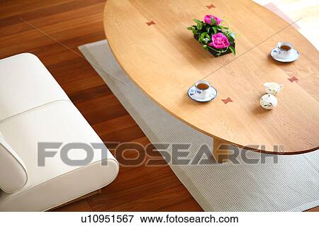 Cups on table View Large Photo Image Stock Photo - Cups on table. Fotosearch