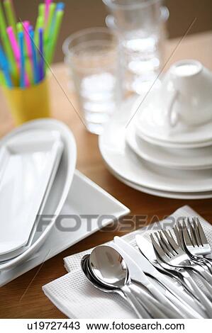 Dishes and cutlery View Large Photo Image Stock Image - Dishes and cutlery. Fotosearch