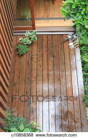 Stock Photo - Wooden porch. Fotosearch