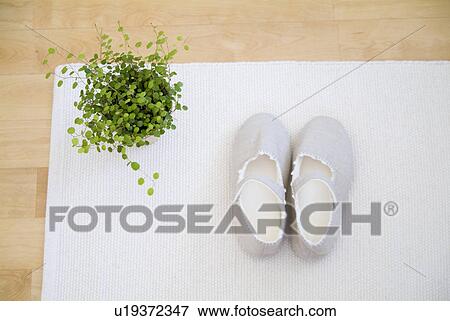 Room shoes on mat View Large Photo Image Stock Photo - Room shoes on mat. Fotosearch