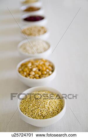 Assorted rice and beans in bowls View Large Photo Image Stock Image - Assorted rice and beans in bowls. Fotosearch