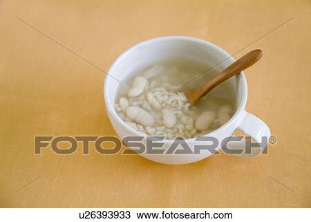 Stock Image - Congee with haricot beans. Fotosearch