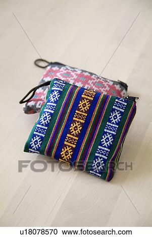 Stock Image - Homemade purses. Fotosearch