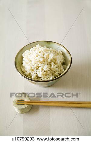 Steamed brown rice in rice bowl View Large Photo Image Stock Image - Steamed brown rice in rice bowl. Fotosearch