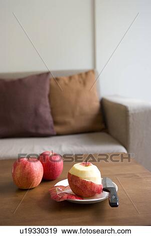Apples and knife View Large Photo Image Stock Photo - Apples and knife. Fotosearch