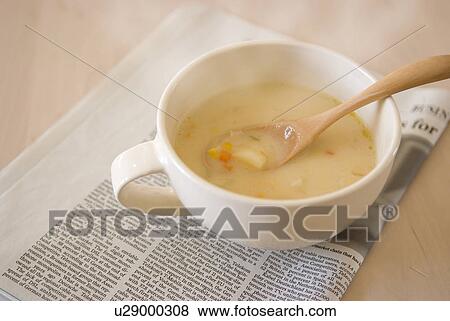Cup of corn soup View Large Photo Image Stock Photo - Cup of corn soup. Fotosearch