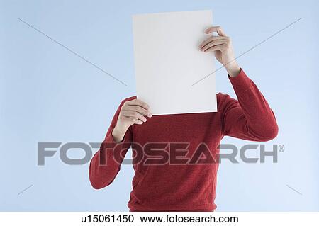 Man holding blank placard View Large Photo Image Stock Image - Man holding blank placard. Fotosearch