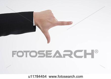 Picture - Man's hand gesturing. Fotosearch