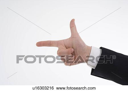 Stock Photograph - Man's hand gesturing. Fotosearch
