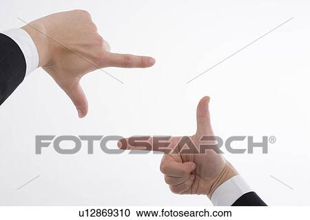Stock Image - Man's hands gesturing. Fotosearch
