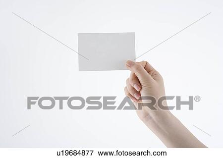 Woman's hand holding card View Large Photo Image Stock Photo - Woman's hand holding card. Fotosearch