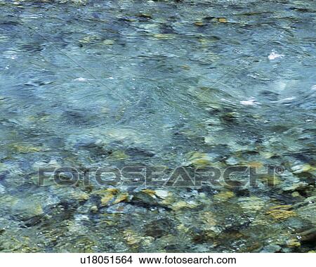 Clear water flowing in river View Large Photo Image Picture - Clear water flowing in river. Fotosearch
