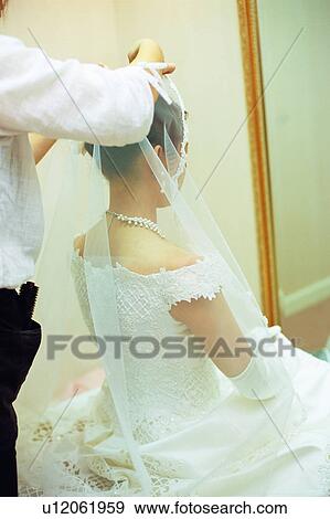 Hairstylist doing hair of bride View Large Photo Image Stock Photo - Hairstylist doing hair of bride. Fotosearch