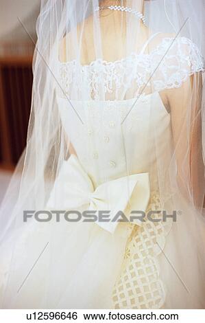 Rear view of bride View Large Photo Image Stock Photograph - Rear view of bride. Fotosearch