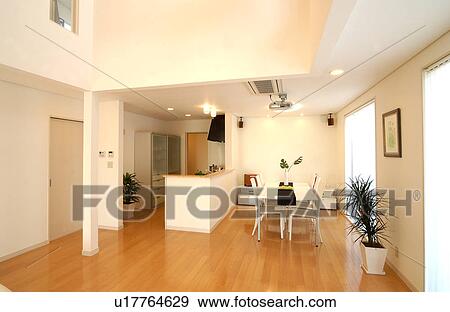 Stock Photo - Dining Room and kitchen. Fotosearch