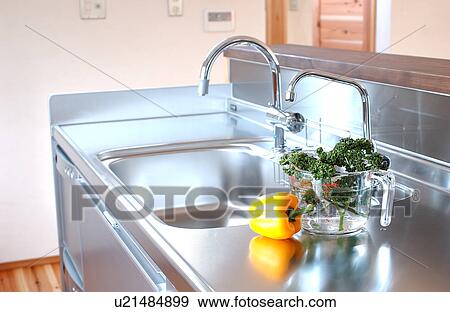 Stock Photo - Kitchen sink. Fotosearch