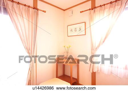 Stock Photograph - Pink curtain. Fotosearch