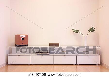 Stock Photograph - Speaker on shelf. Fotosearch