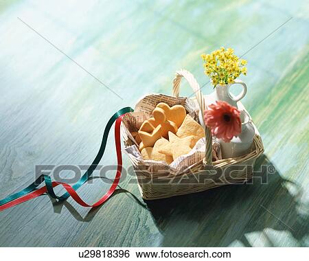 Stock Photograph - Cookies in a basket. Fotosearch