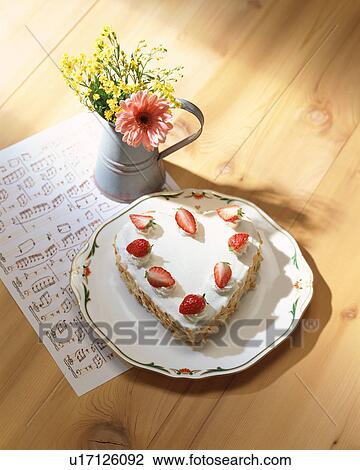 Strawberry cake and music note View Large Photo Image Stock Image - Strawberry cake and music note. Fotosearch
