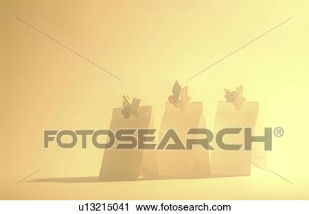 Three paper bags View Large Photo Image Stock Image - Three paper bags. Fotosearch