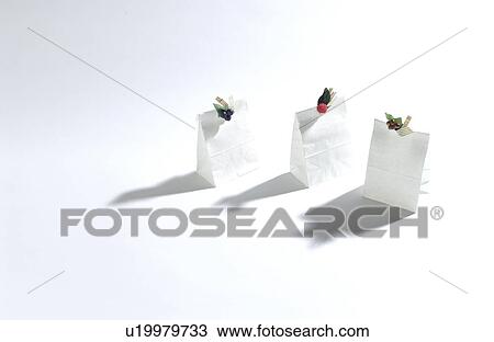 Three paper bags View Large Photo Image Stock Image - Three paper bags. Fotosearch