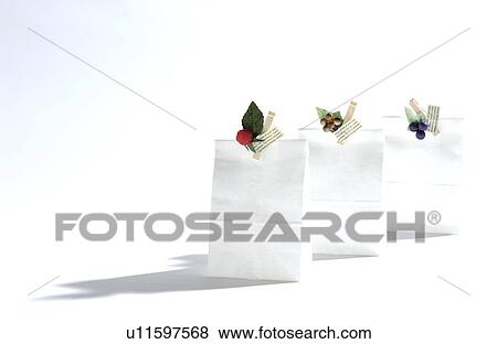 Three paper bags View Large Photo Image Stock Photo - Three paper bags. Fotosearch