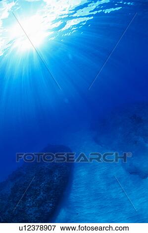 Sunlight into water, Okinawa, Japan View Large Photo Image Stock Photo - Sunlight into water, Okinawa, Japan. Fotosearch