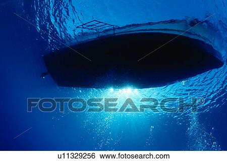 Stock Images of Bottom of boat floating in ocean u11329256 - Search ...