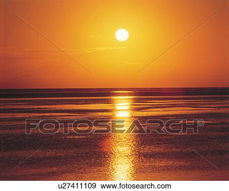 Amazing seascape at sunset, Tahiti View Large Photo Image Stock Photo - Amazing seascape at sunset, Tahiti. Fotosearch