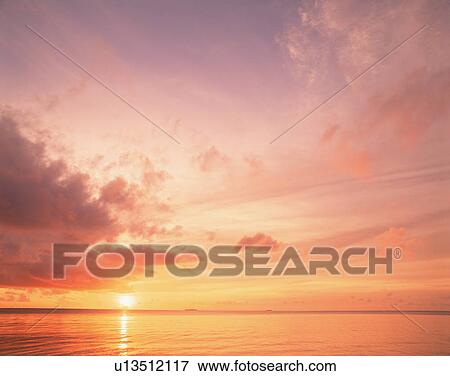 Sunset in Maldives View Large Photo Image Stock Photo - Sunset in Maldives. Fotosearch
