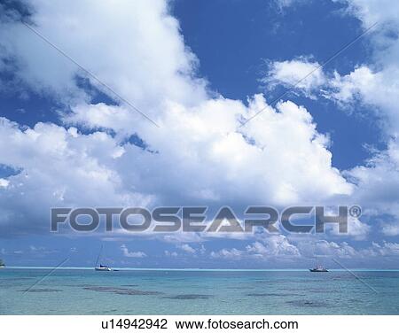 Stock Image - Two boats in sea. Fotosearch
