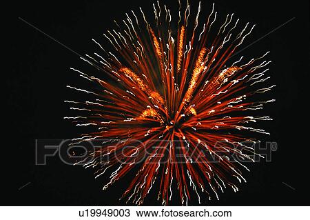 Colorful fireworks in sky at night View Large Photo Image Stock Image - Colorful fireworks in sky at night. Fotosearch