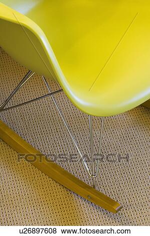 Modern Yellow Rocking Chair View Large Photo Image Stock Photo - Modern Yellow Rocking Chair. Fotosearch