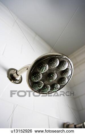 Dirty showerhead in shower View Large Photo Image Stock Photograph - Dirty showerhead in shower. Fotosearch